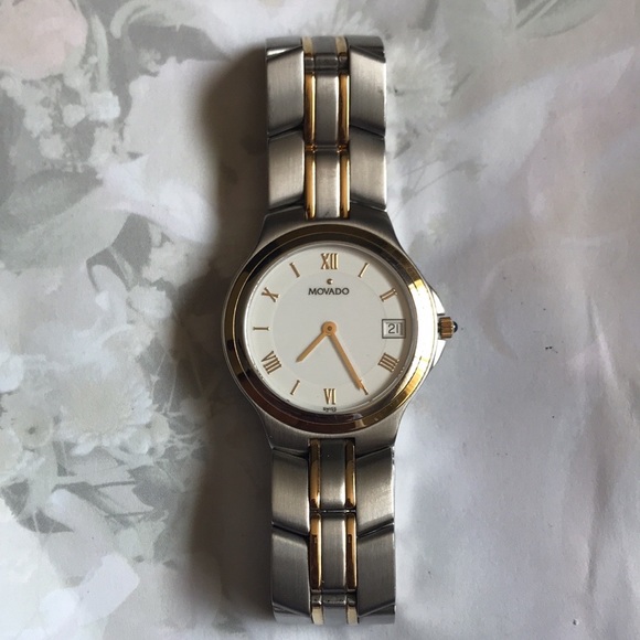 Movado 84-E7-878 Sapphire Crystal 35mm White Dial Date Adjust Men’s Watch. Nice! - Picture 7 of 13